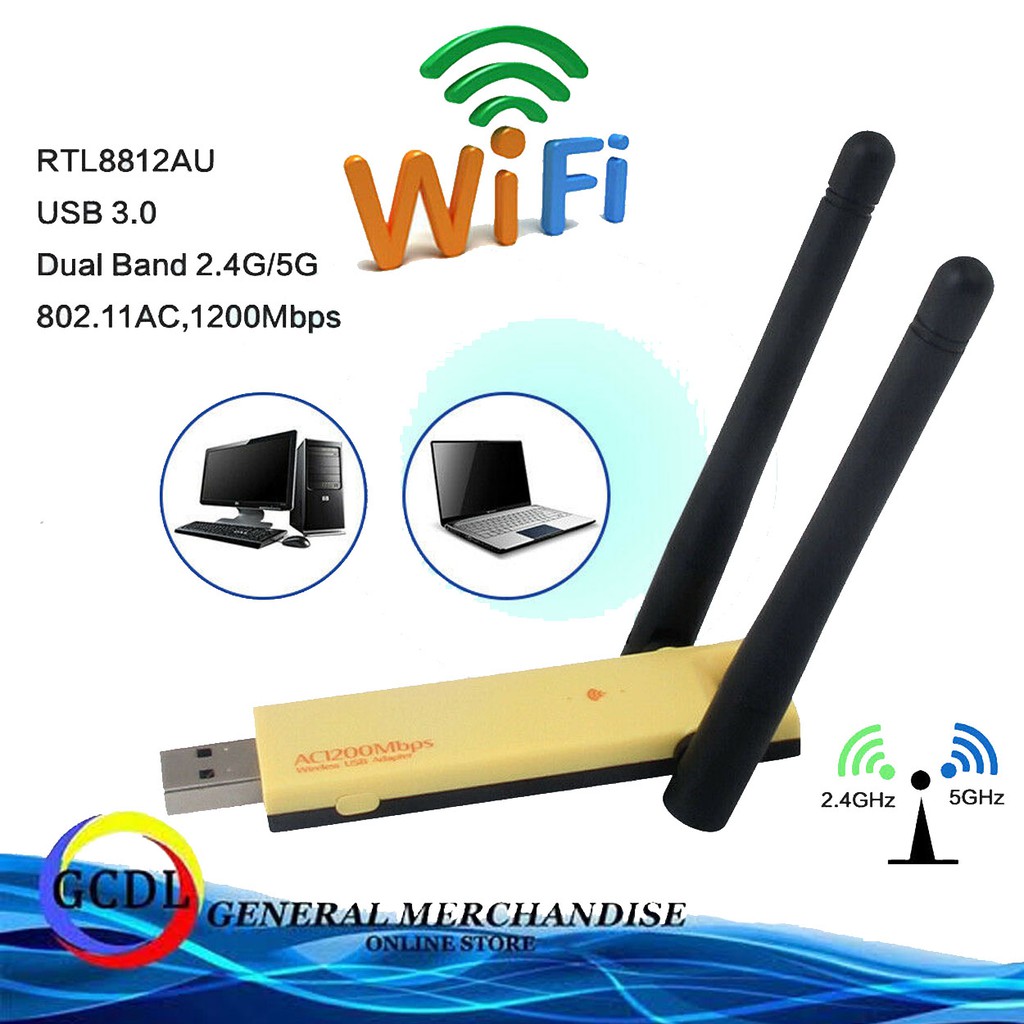 1200Mbps Wireless Dual Band USB Adapter AC1200 USB3.0 Wireless Network