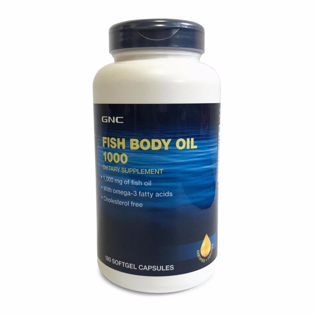 Gnc Fish Body Oil 1000 180 Softgel Capsules Shopee Philippines