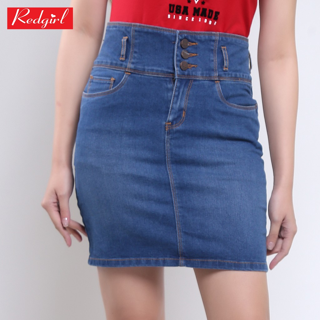 shopee denim skirt