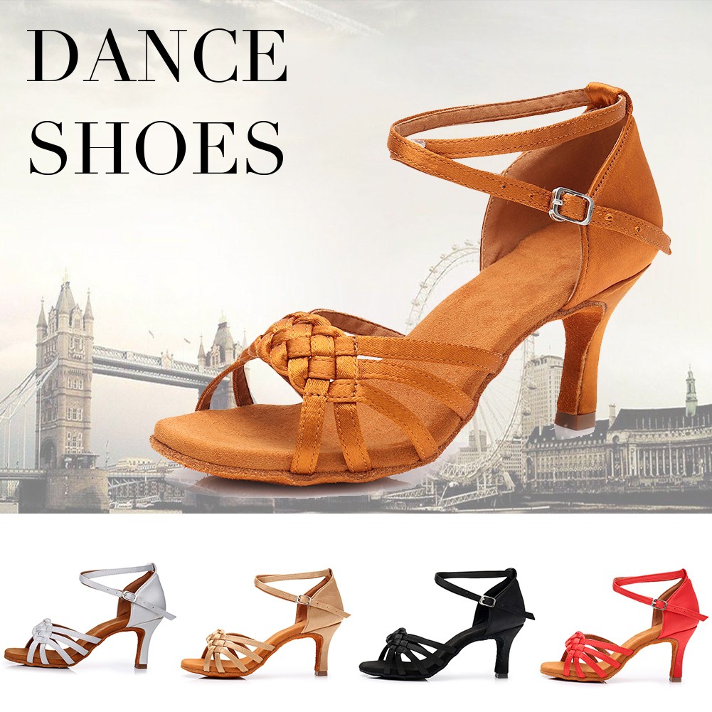 Professional Dancing Shoes Women Fashion Ladies Latin Dance Shoes High Heel  7CM | Shopee Philippines