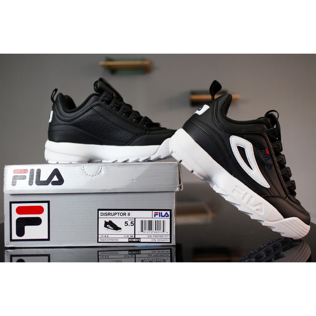 fila disruptor white black