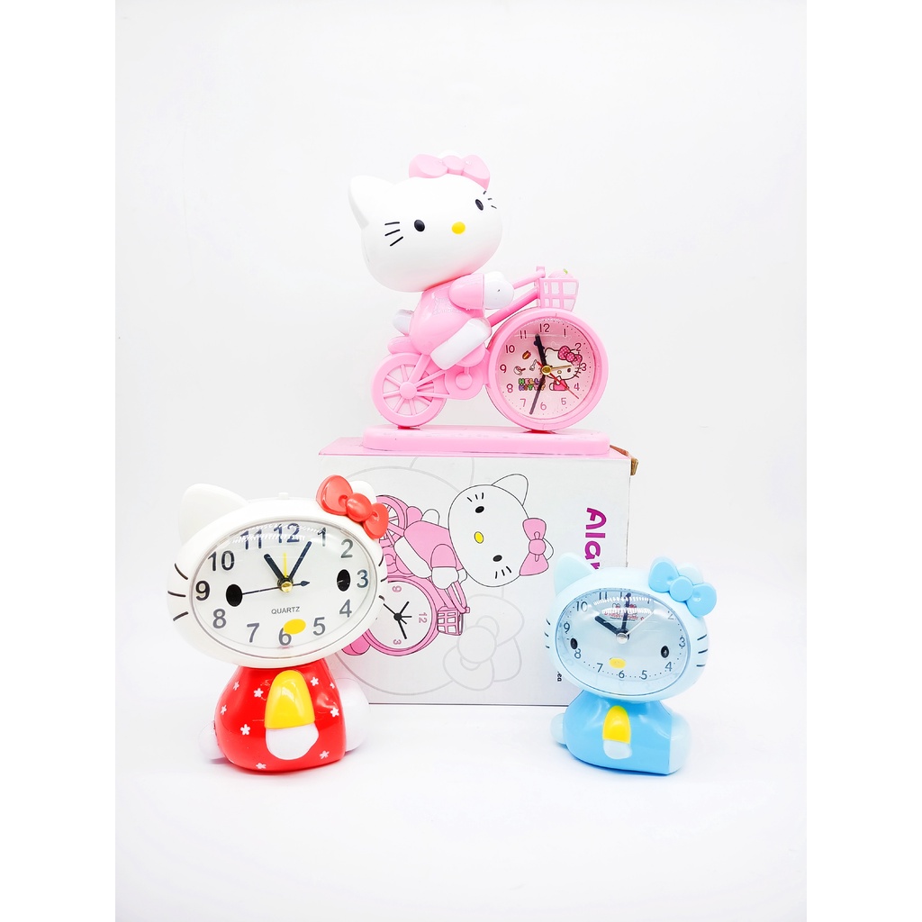 NM Hello Kitty Bedside Table Alarm Clock Cute Design | Shopee Philippines