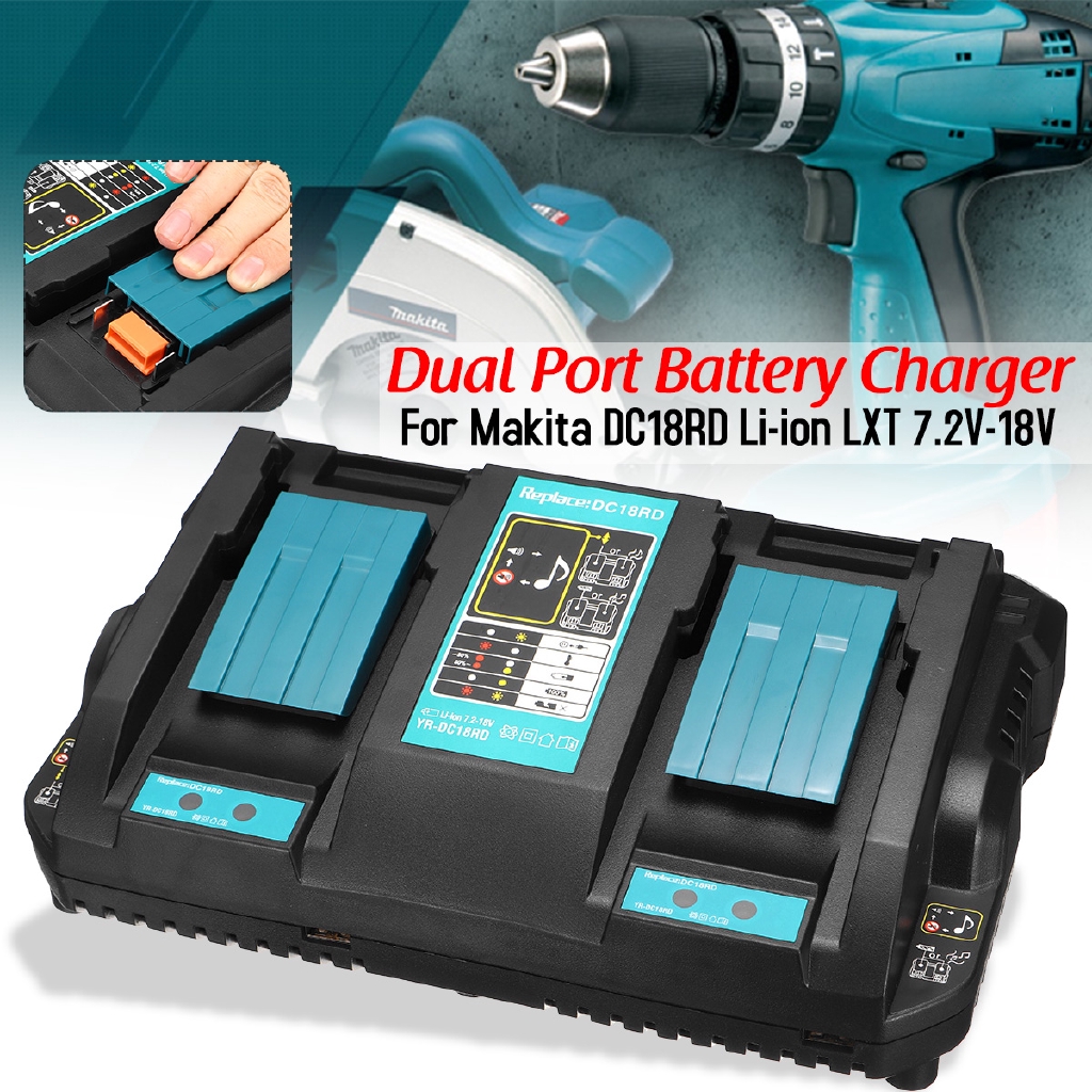 18V LXT Battery Charger USB Port for Makita DC18RD Double Twin Fast Rapid 7.2V 