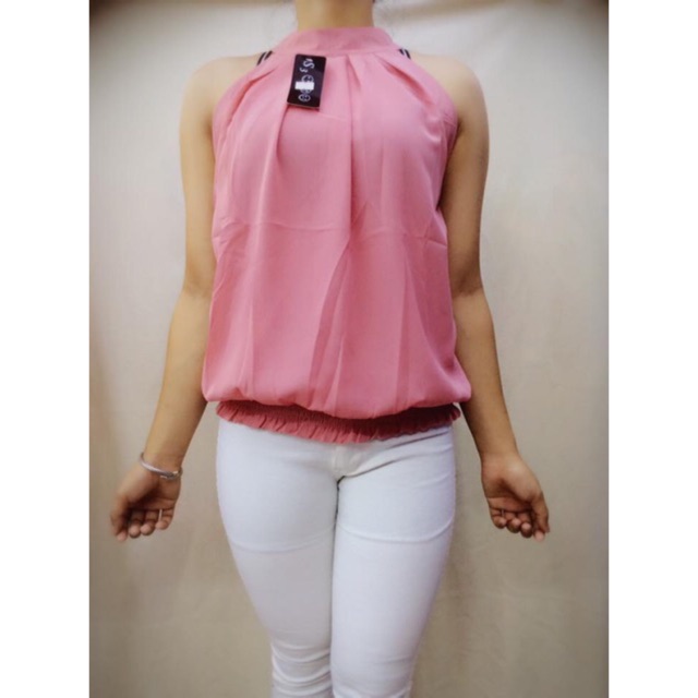 shopee sleeveless blouse