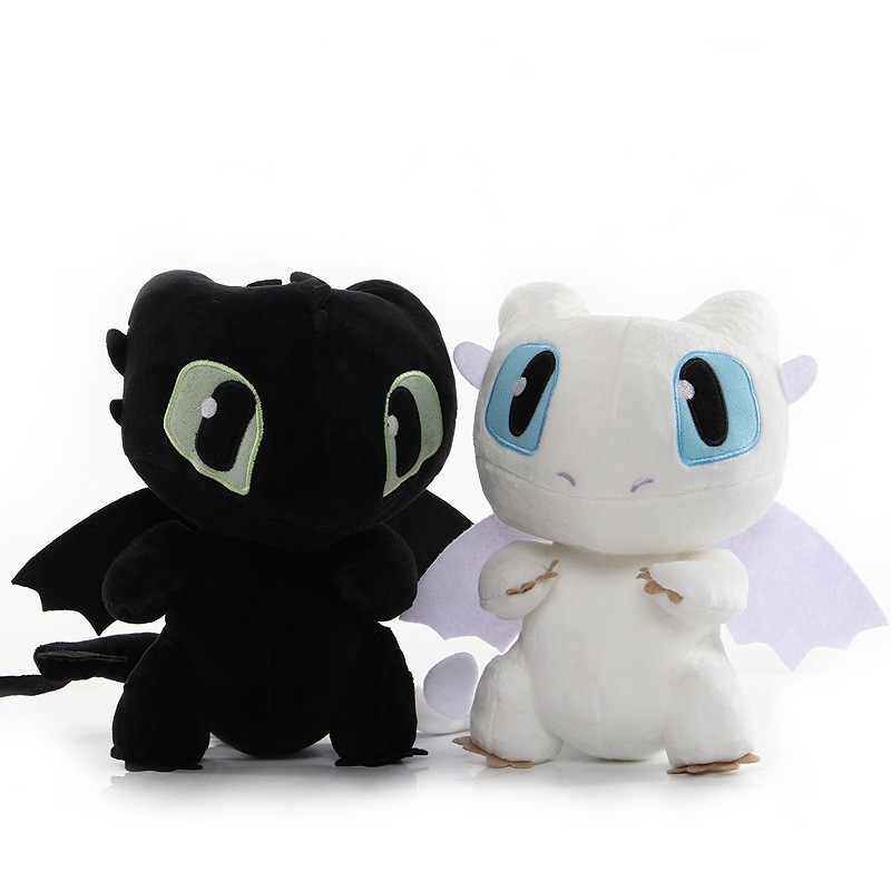 toothless and light fury plush toy