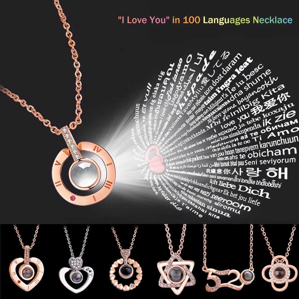 19 Styles 100 Languages I Love You Pendant Necklace Gifts ...