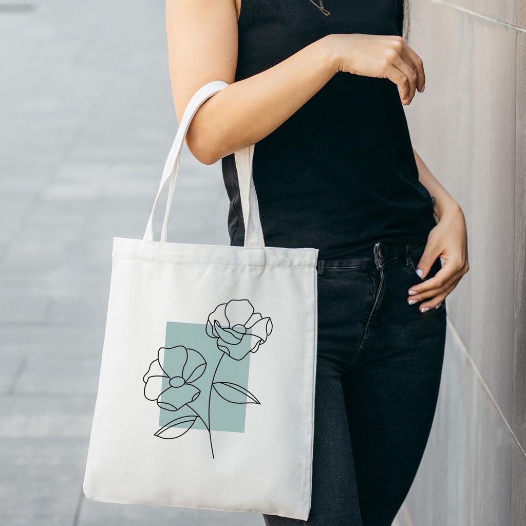 Aesthetic Design White Canvas Totebag Shopee Philippines   0513d41cc203a3aa51f00c17cfbe7c6d