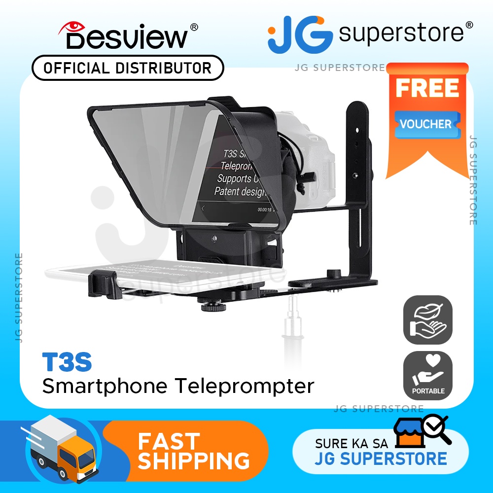 Desview/Bestview T3S Universal Teleprompter w/ Adjustable Double L