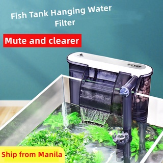 Aquarium Hang On Filter Power Waterfall Suspension Oxygen Pump Submersible Fish Tank Filtration