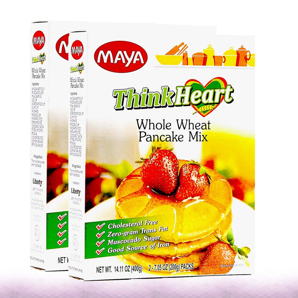 Maya Think Heart Whole Wheat Pancake Mix Set of 2 (400g) Shopee