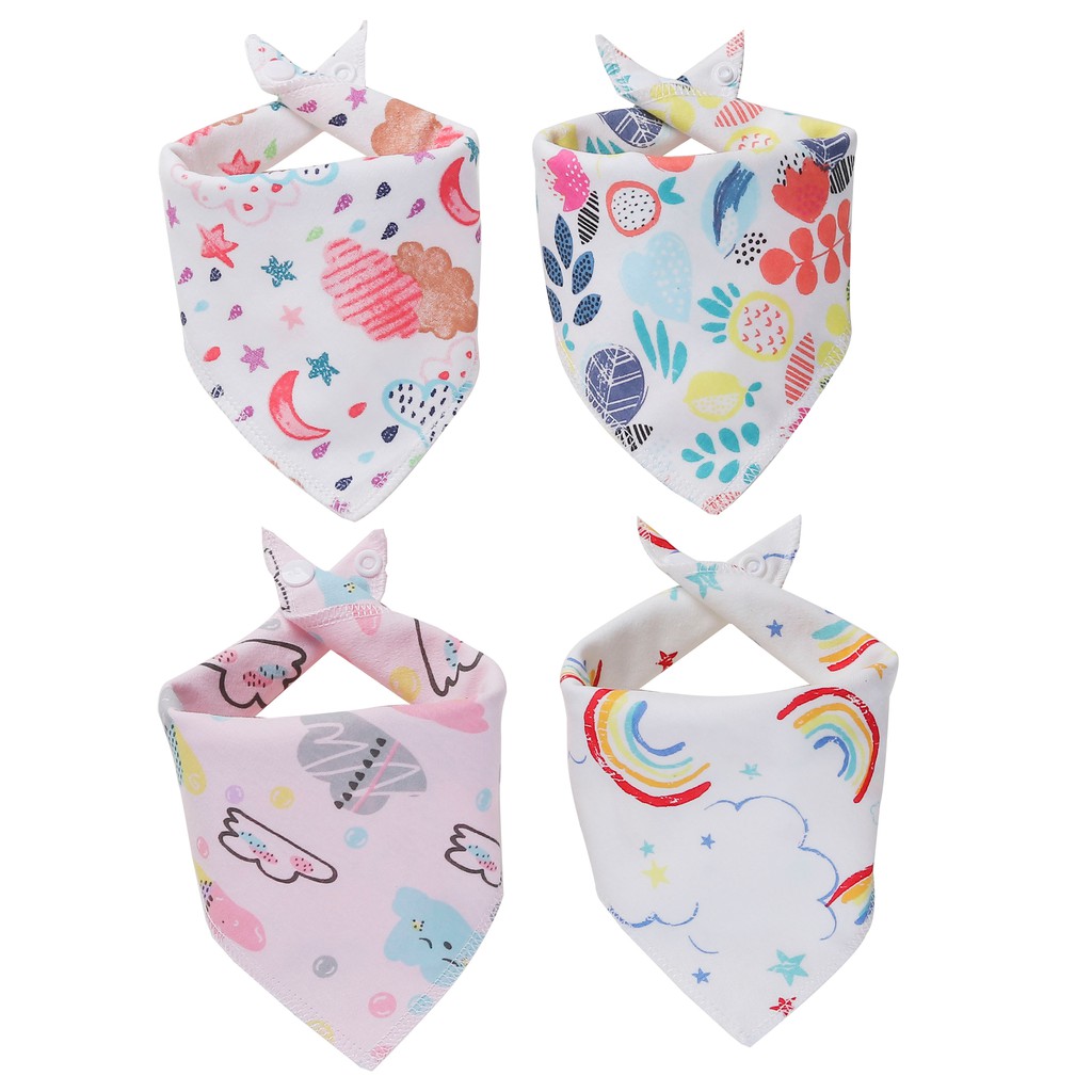 ALVABABY Baby Bandana Bibs Resuable Adustable for Boys Girls 8 Pack of Super Absorbent Baby Gift Settings At Randam