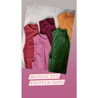 Muscle tee/knitted/tops/women tops/