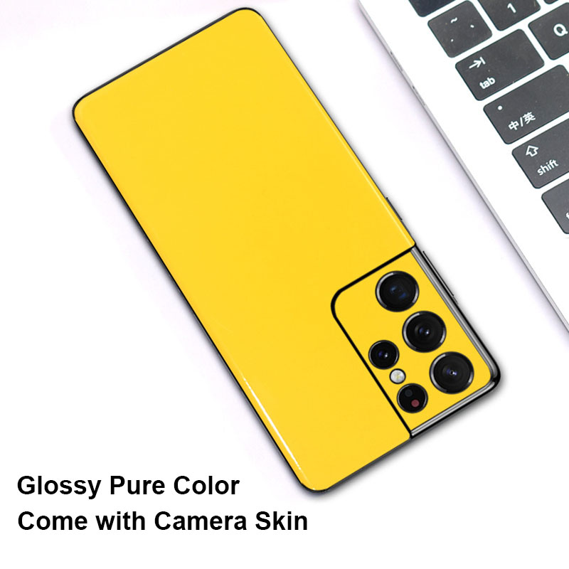 Glossy Wraps Stickers for Samsung Galaxy S21 Ultra Plus S21+ Decal Skin