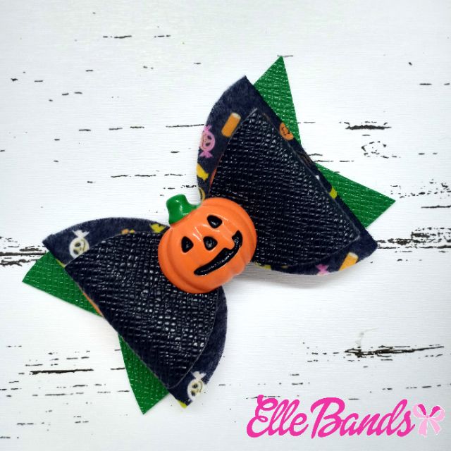 Halloween Pattern Fabric Hair Bows Set of 6 Hair Ties or Clips Halloween Infant Toddler Girl/'s Headband Boy/'s Bow-Ties
