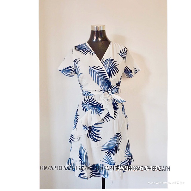 wrap around dress shopee