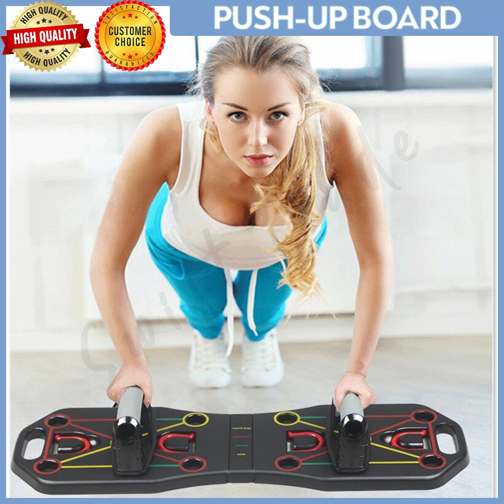 Push Up Board with Instruction Print Body Building Fitness Exercise