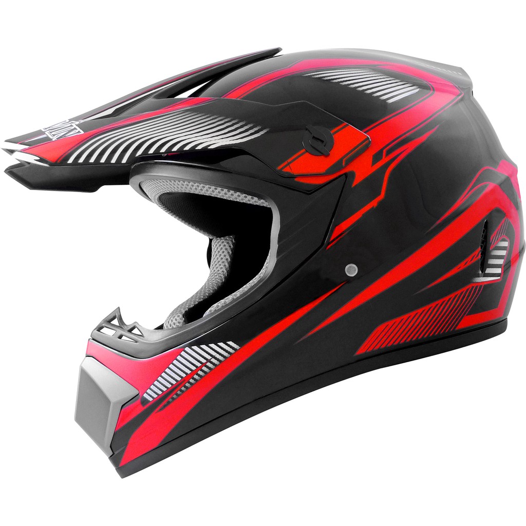 motocross helmet red