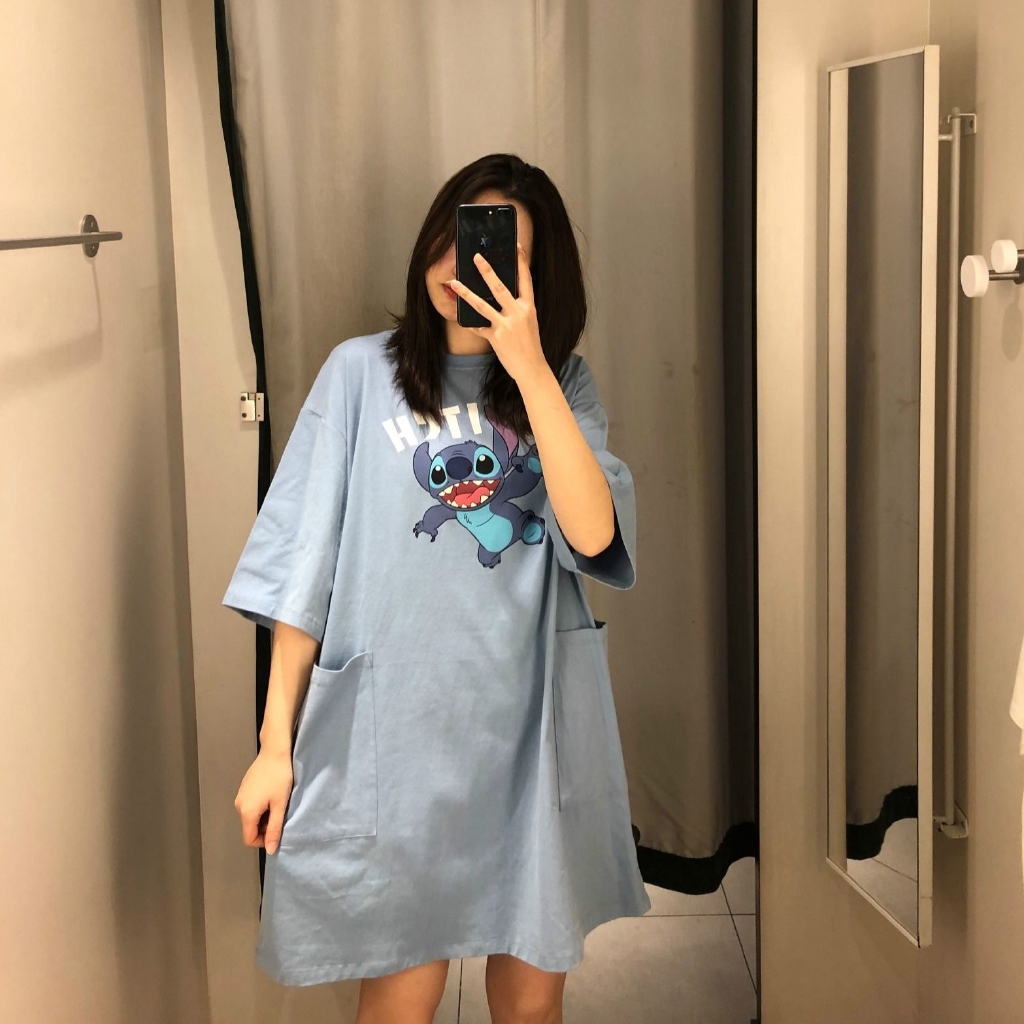 40 150kg Plus Size Stitch Printed Women Plus Size Mini T Shirt Dress With Pockets Oversized Korean Style Round Neck Half Short Sleeves Short Tee Dress Summer Maternity Pregnancy Dress Shopee Philippines