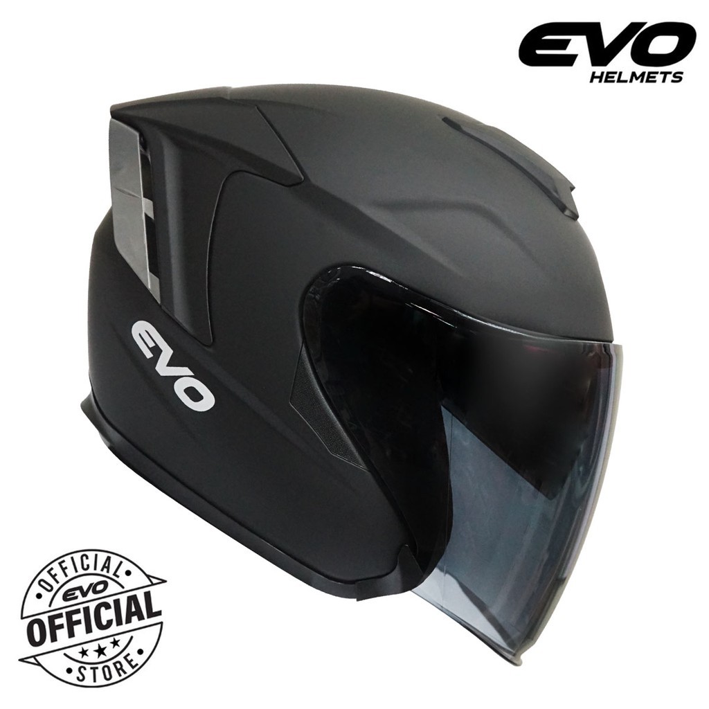 EVO RX-5 Plain Half Face Dual Visor Helmet | Shopee Philippines