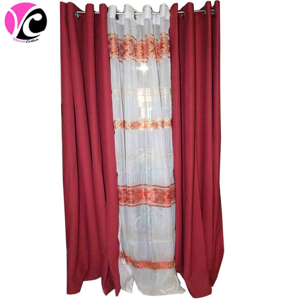 Cotton Curtain Set Of 3 Plain Design Shopee Philippines