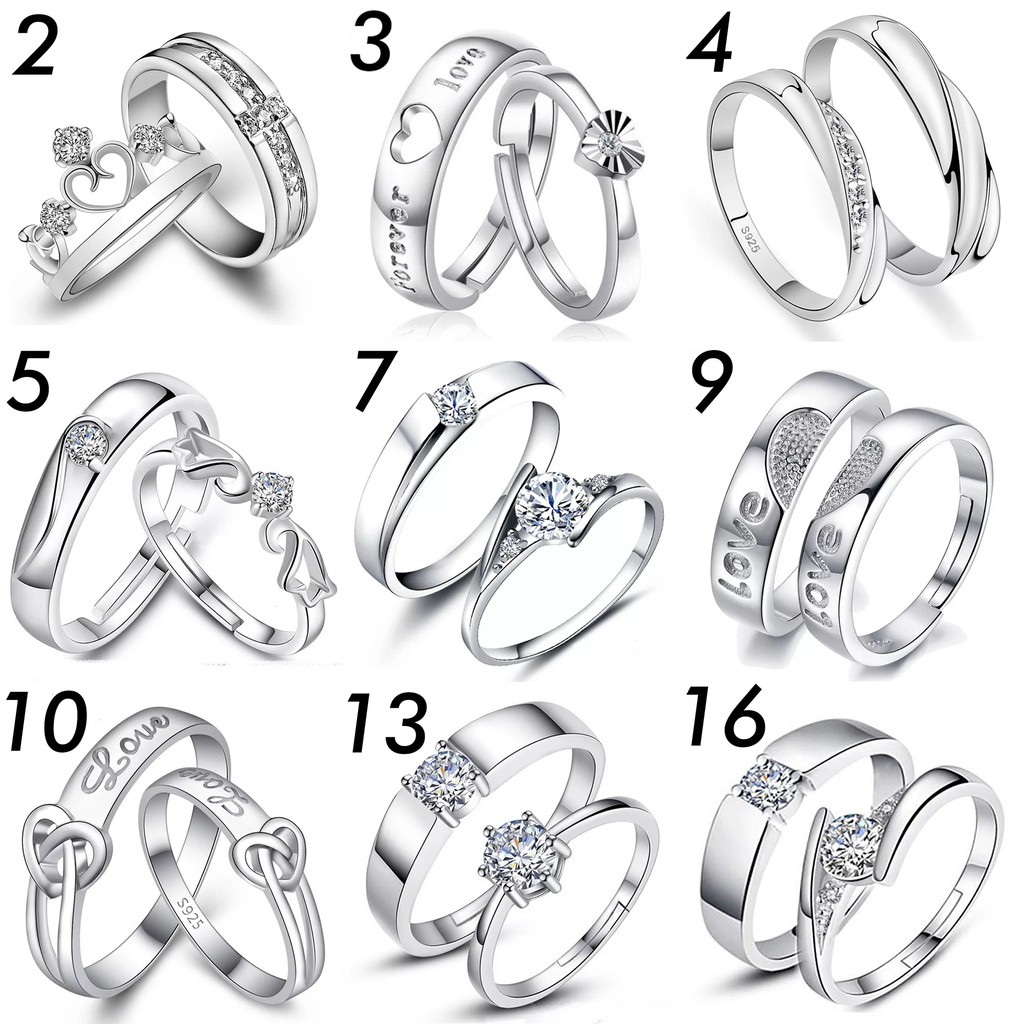 sterling silver couple rings