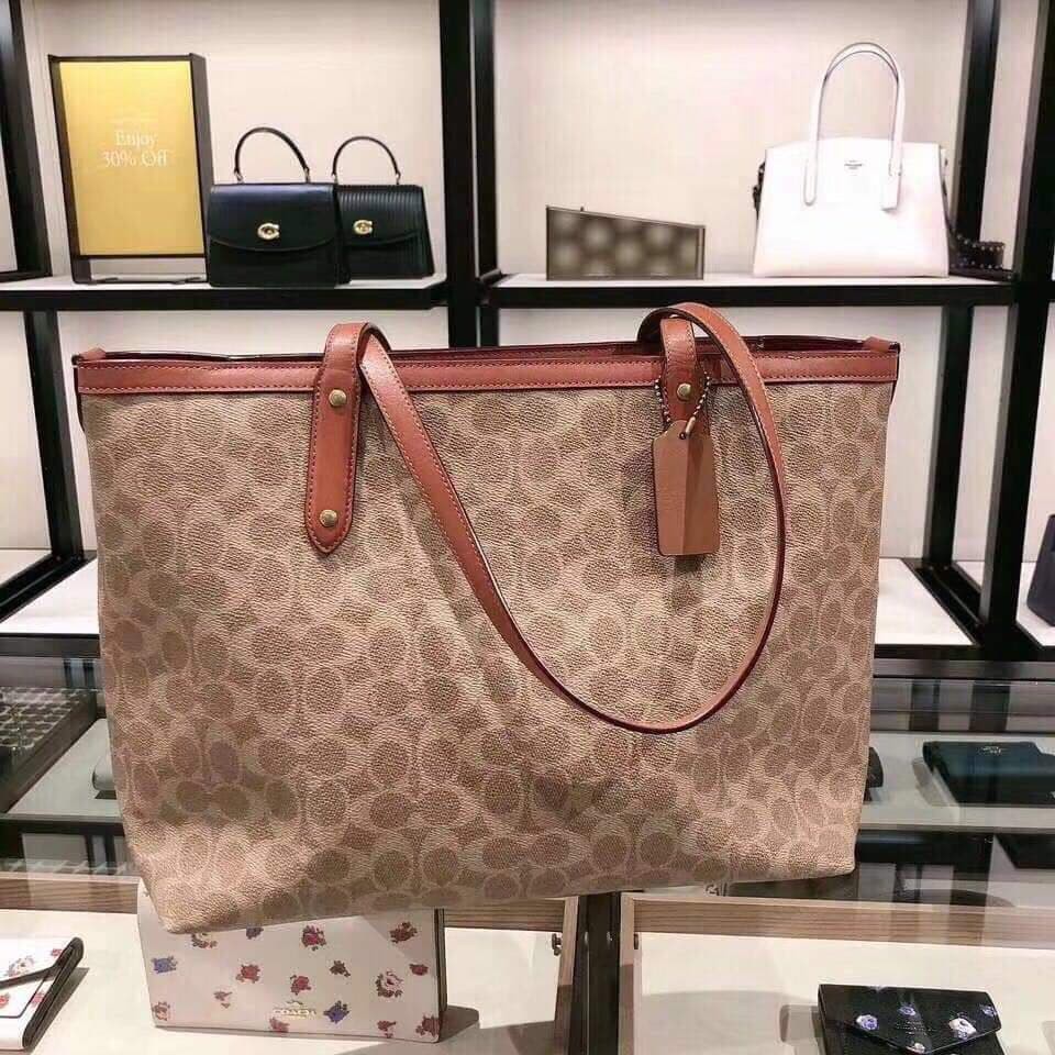 coach coated canvas tote