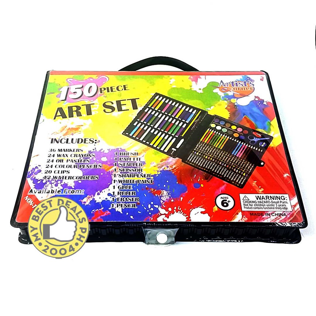 150 pcs Creative Art Set Watercolor Crayons Oil Pastel Color Pencil