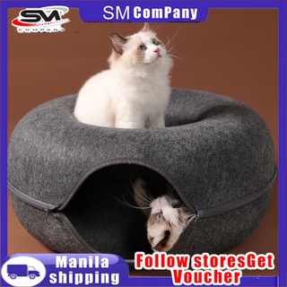 Cat Tunnel Play Cat Toy Cats Bed Indoor Pet Toys Kitten Training Donuts House Basket Nest