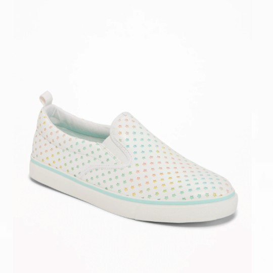 leather white slip on shoes