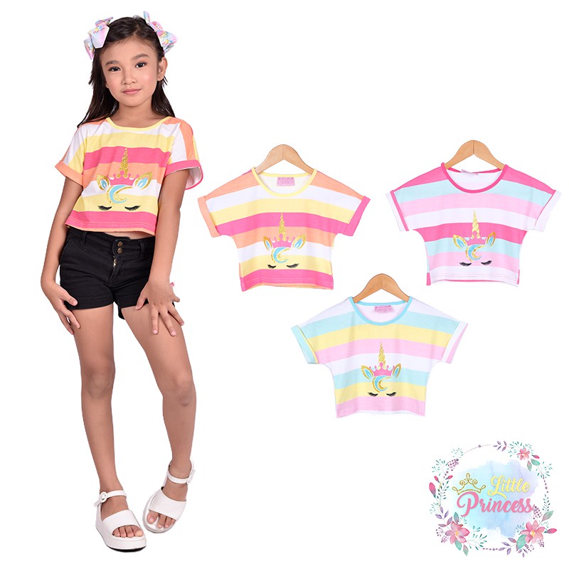 unicorn crop top for kids