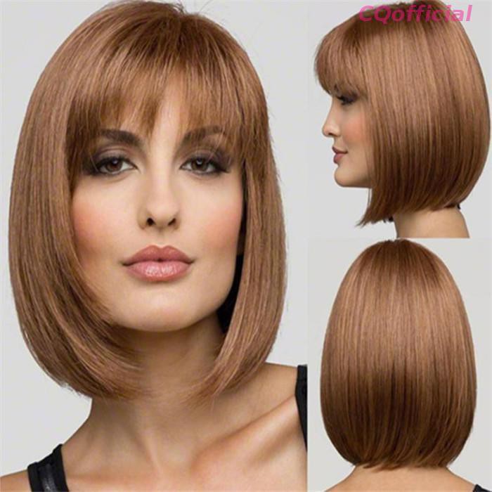 Cqofficial Ladies Wigs Bob Straightening Party Short Hair Full New