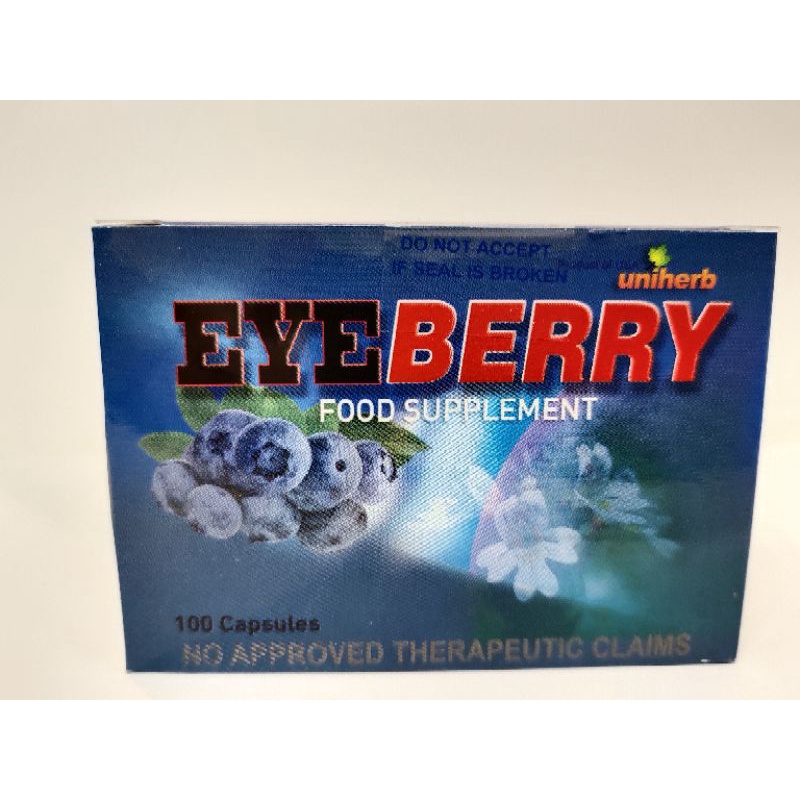 EYEBERRY FOOD SUPPLEMENT (100 CAPSULES) Shopee Philippines