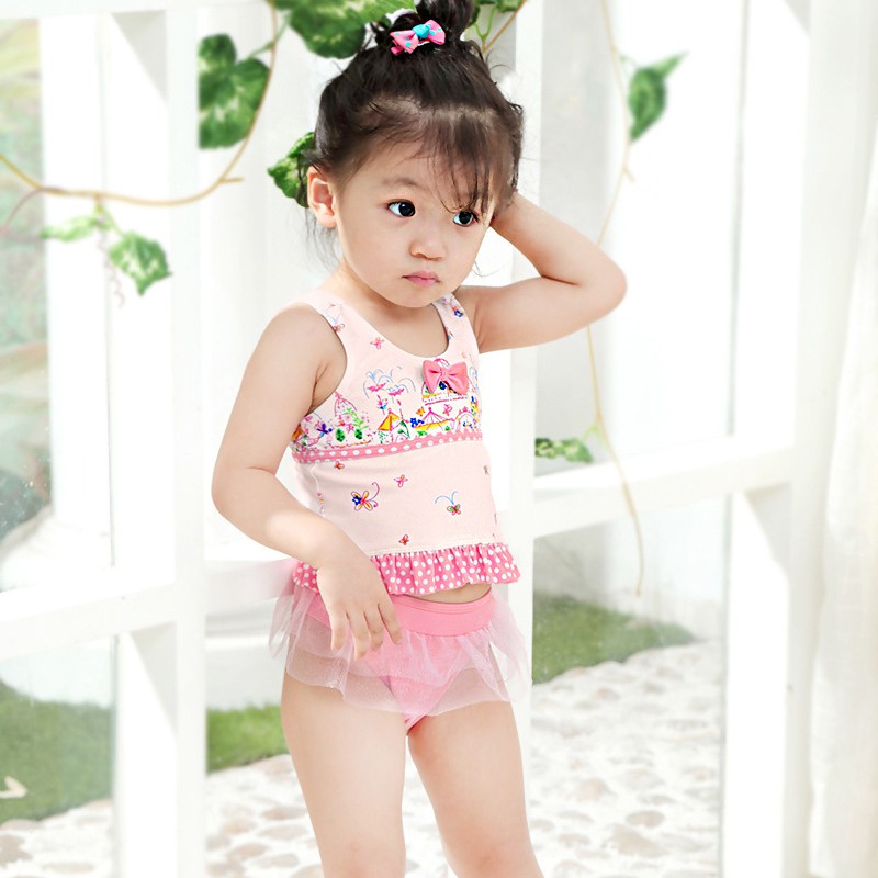 baby girl in swimsuit