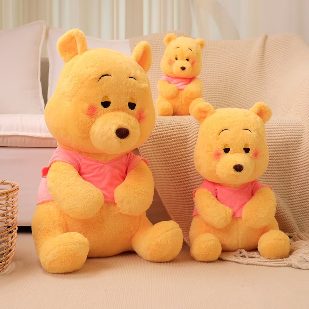 30/45/60cm Cute Pooh Bear Plush Toy Stuffed Anime Sleeping Winnie Bear