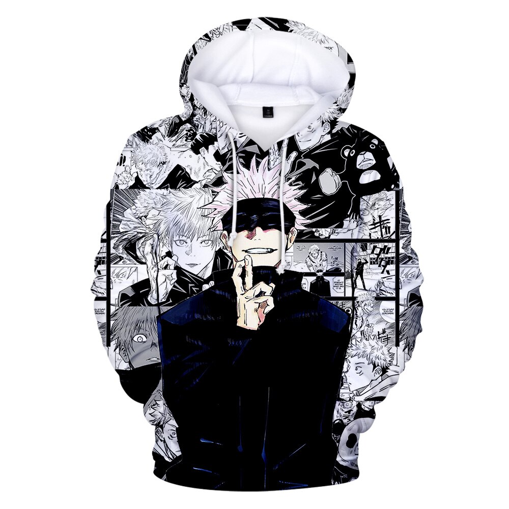 Anime Jujutsu Kaisen Gojo Satoru Cosplay Costumes 3d Printed Hoodie