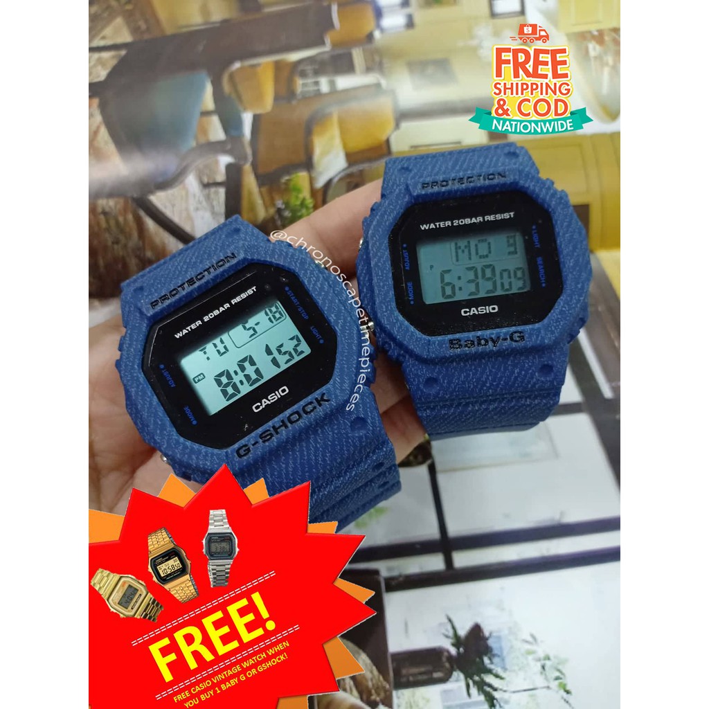 g shock dw 5600 denim