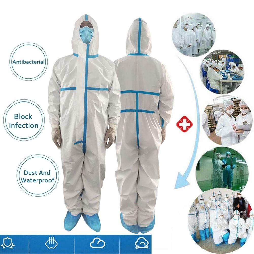 Bunny Suit PPE Hazmat Hospital Full Protection Clothing Isolation Gown