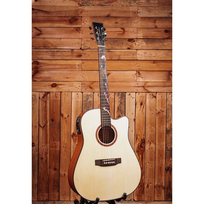 Cranberries 41 Inches Acoustic guitar with 5way equazlizer Pick up and Tuner ( BOAT ) Shopee