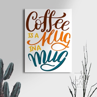 Coffee Decoration Is a Hug In a Mug Office Coffe Shop Minimalist Frameless Wall Hanging Wall Decoration
