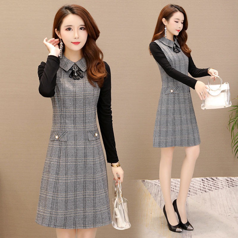 long plaid dress womens