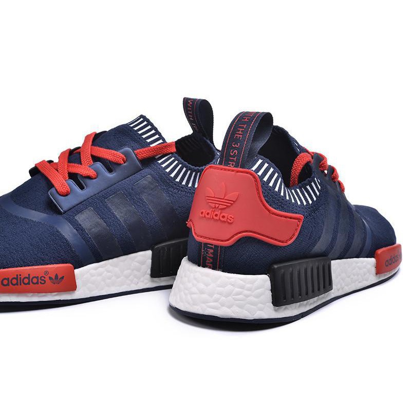 adidas nmd black and red and blue