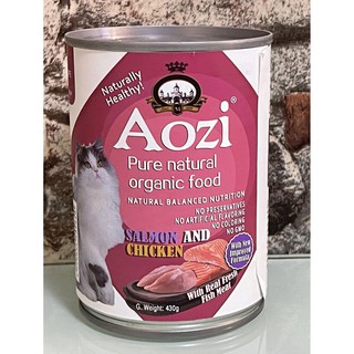 Aozi Pure Natural Organic Cat Food in Can 430g Salmon & Chicken Flavor