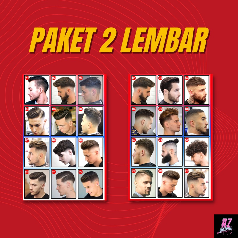  Contents 2 PCS Poster Haircut Poster Men Haircut Poster Barbershop