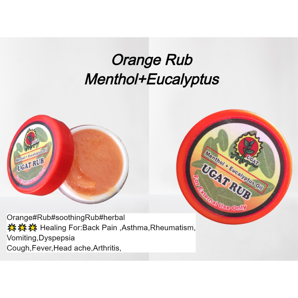 Orange Rub (Menthol+Eucalyptus) Shopee Philippines