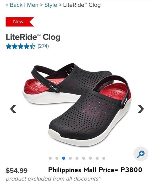 crocs mall price