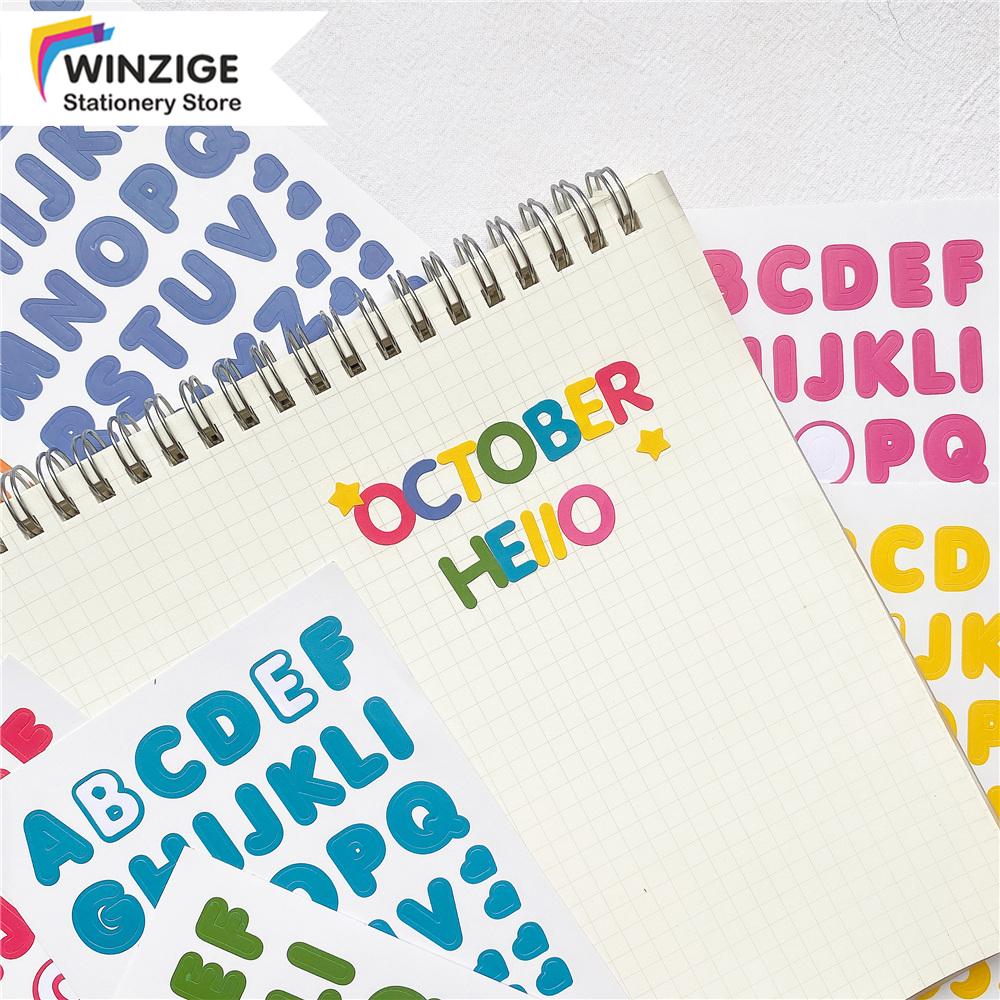 Egajaya.id Н Colorful Alphabet Stickers Kawaii Alphabet Stickers