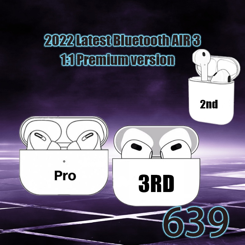 Airpods 3 Wireless Bluetooth GPS Rename Headset Gen 3 Super Bass