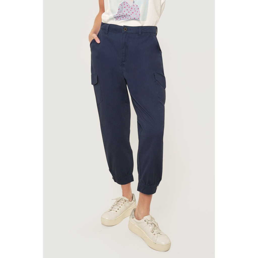 blue cargo trousers