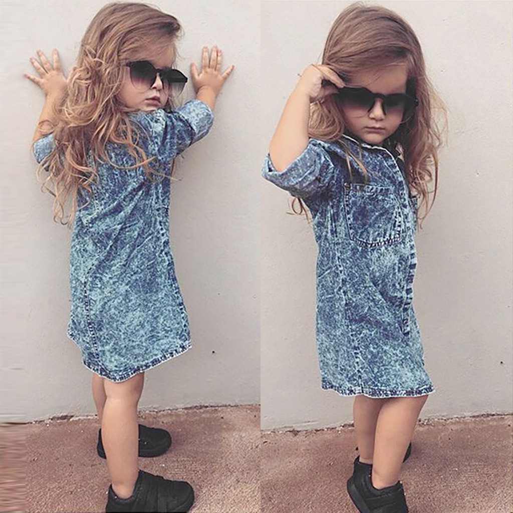 jeans shirt dress for girl