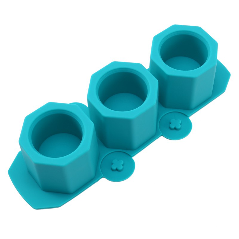 3 Pack Mini Octagon Flower Pot Silicone Molds - Succulent Plant Planter Pot Mold Concrete Cement Plaster Molds, Silicone Ice Molds, DIY Craft Molds for Small Cactus or lings